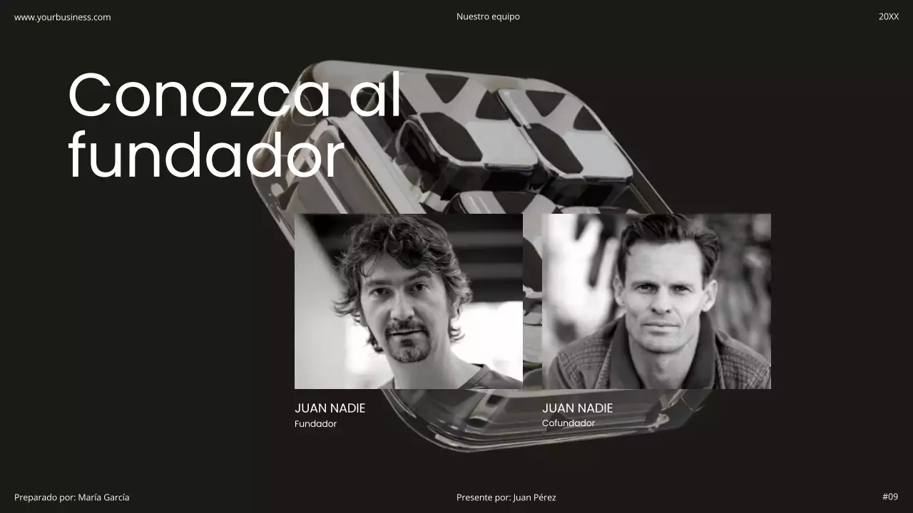 Blanco y negro Minimal Simple Moderno Holográfico Startup Producto Flexible Pitch Deck
