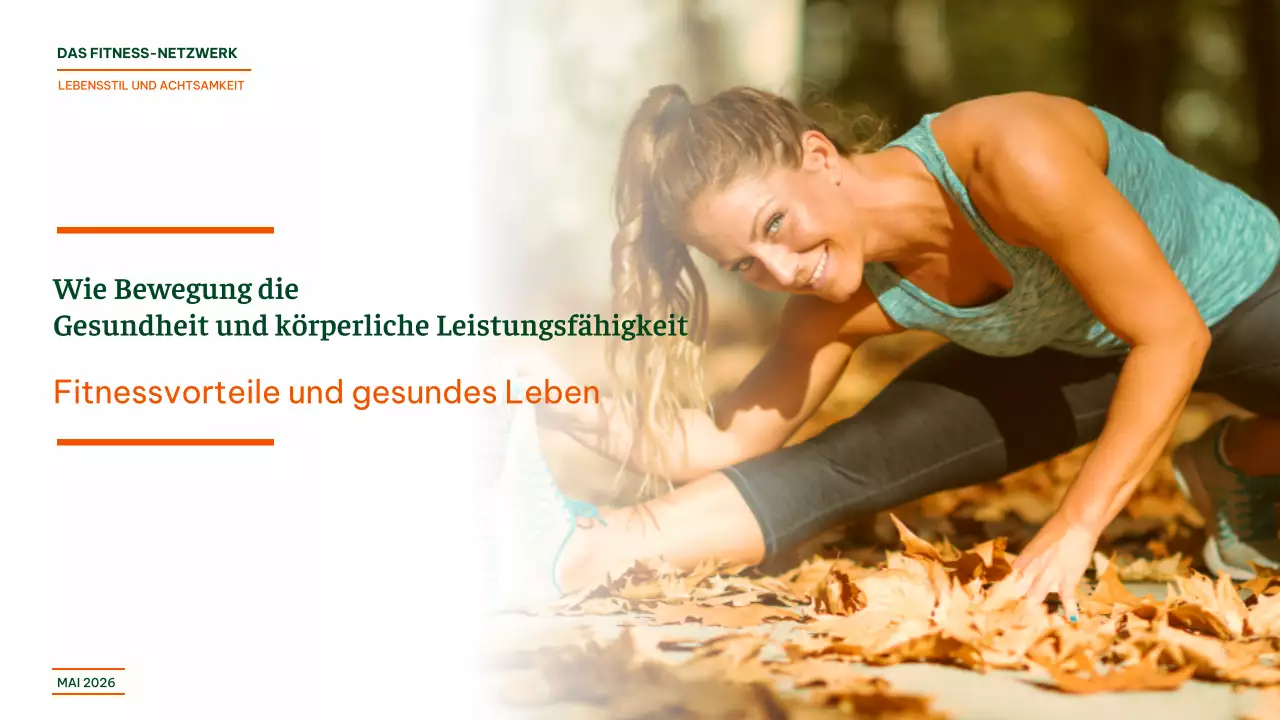 Orange And Green Modern Fitness - Vorteile der verschiedenen Übungen Vortragsmaterial