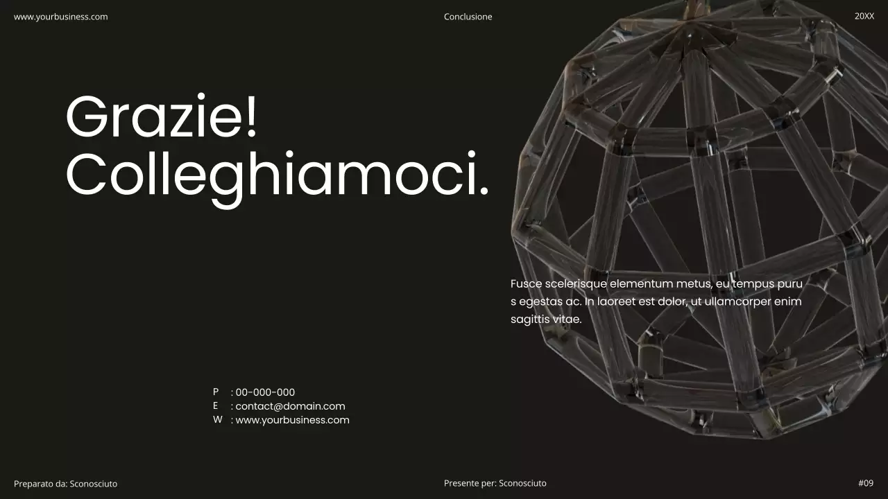 Bianco e nero Minimal semplice moderno olografico Startup prodotto flessibile Pitch Deck