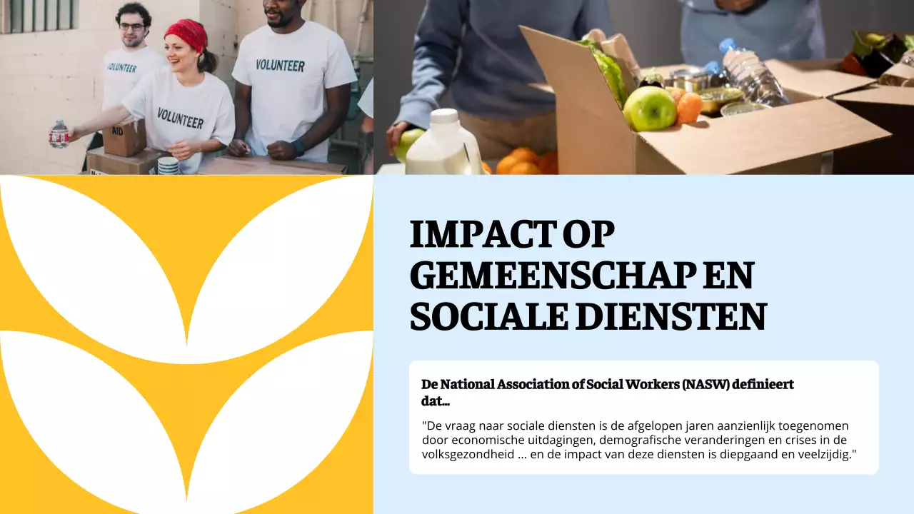 Blauw en oranje modern studiemateriaal Lokale mogelijkheden voor vrijwilligerswerk