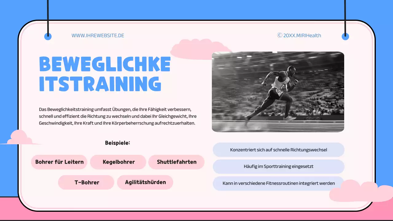 Blaues und rosafarbenes, verspieltes Anschauungsmaterial zum Nutzen der Übung