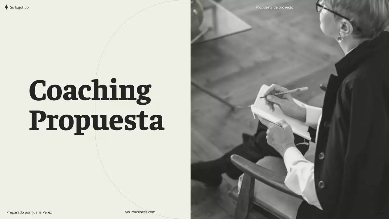 Beige Caqui Verde Estética Moderna Limpia Coaching Seminario Consultoría Propuesta