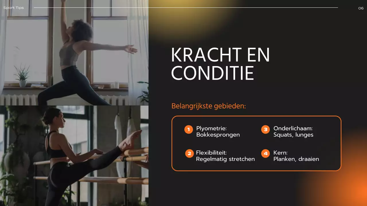 Oranje en gele moderne coach reclame hardlooptips