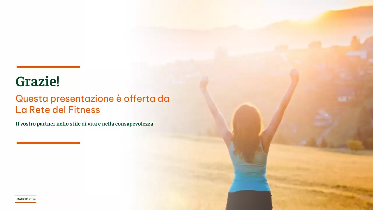 Fitness moderno arancione e verde - Benefici dei diversi esercizi Materiale didattico