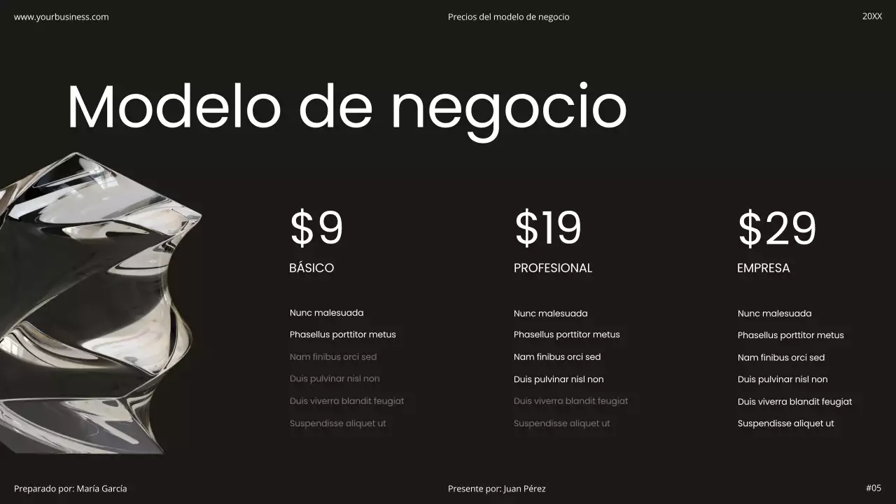 Blanco y negro Minimal Simple Moderno Holográfico Startup Producto Flexible Pitch Deck