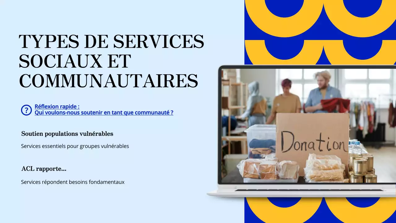 Matériel d'étude moderne bleu et orange Possibilités de bénévolat local