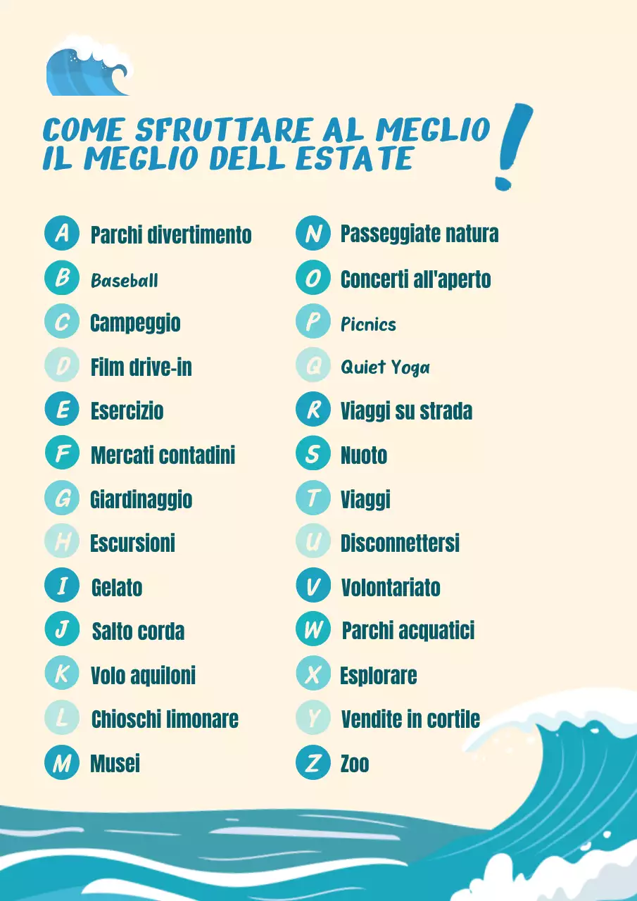 Giallo Blu Semplice Guida alla stagione estiva