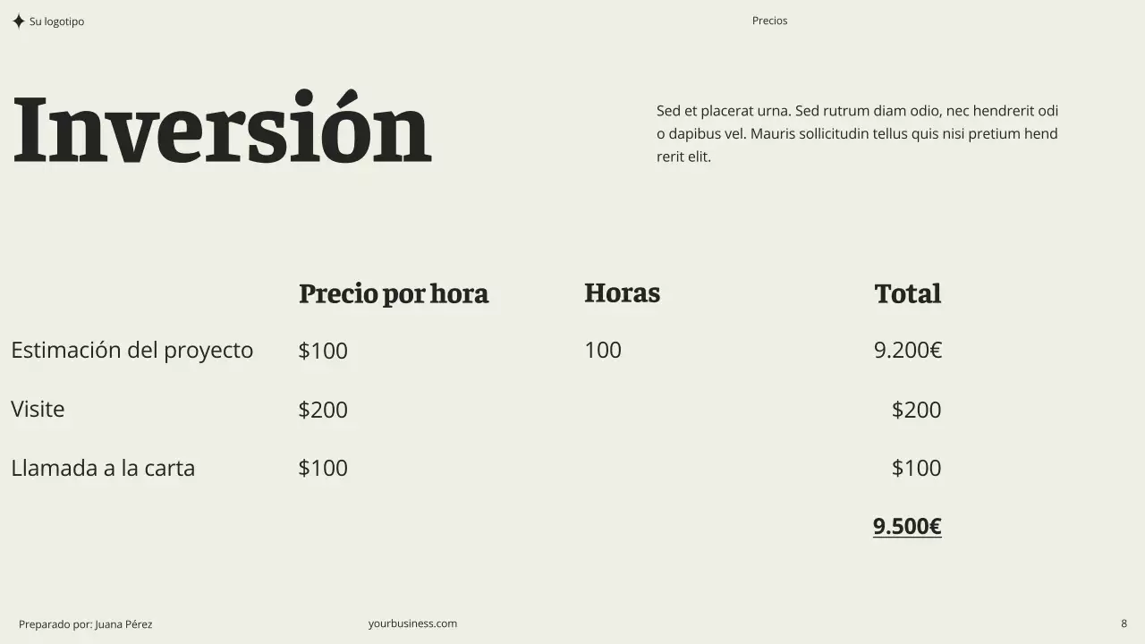 Beige Caqui Verde Estética Moderna Limpia Coaching Seminario Consultoría Propuesta