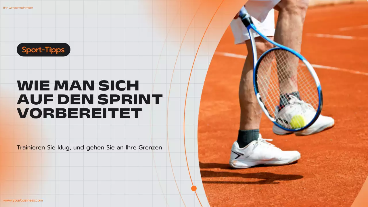 Orange-gelbe moderne Coach-Anzeige Lauftipps