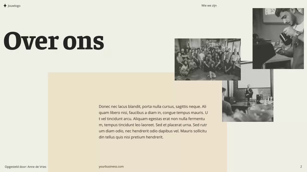 Beige Khaki Groen Minimal Esthetisch Modern Schoon Coaching Seminar Consulting Voorstel