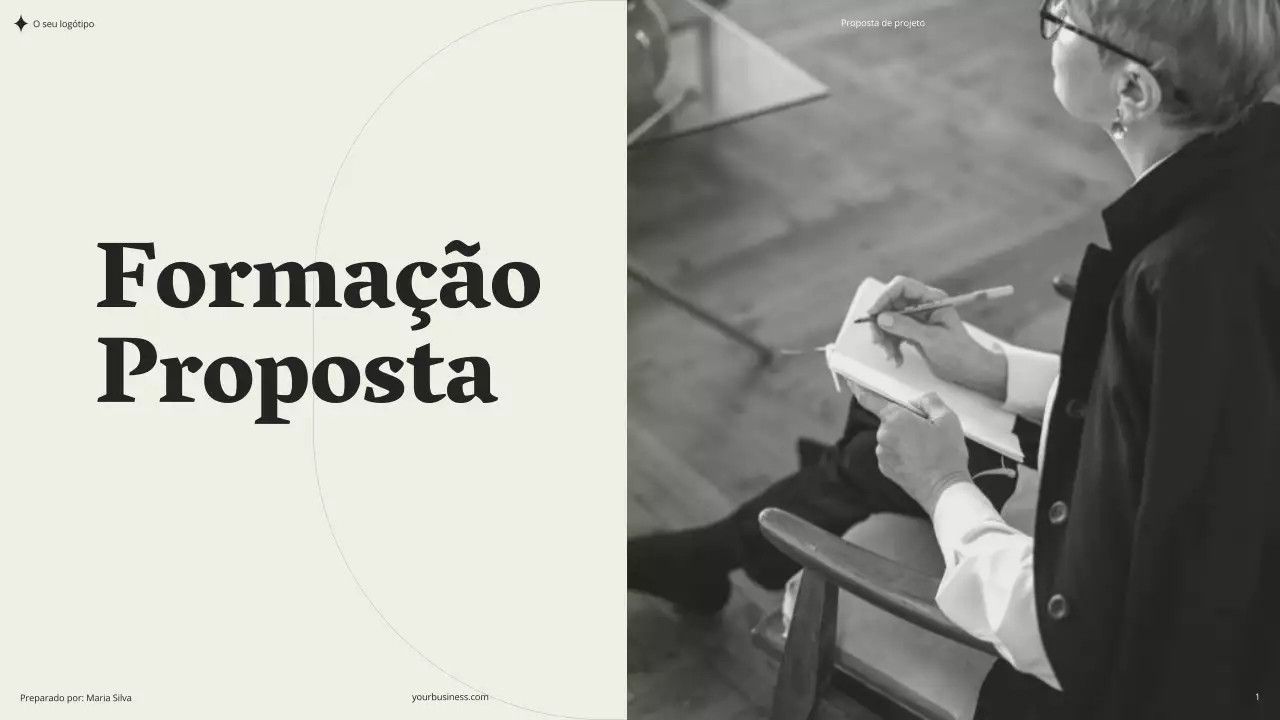 Bege Cáqui Verde Minimal Estética Moderna Clean Coaching Seminário Consultoria Proposta