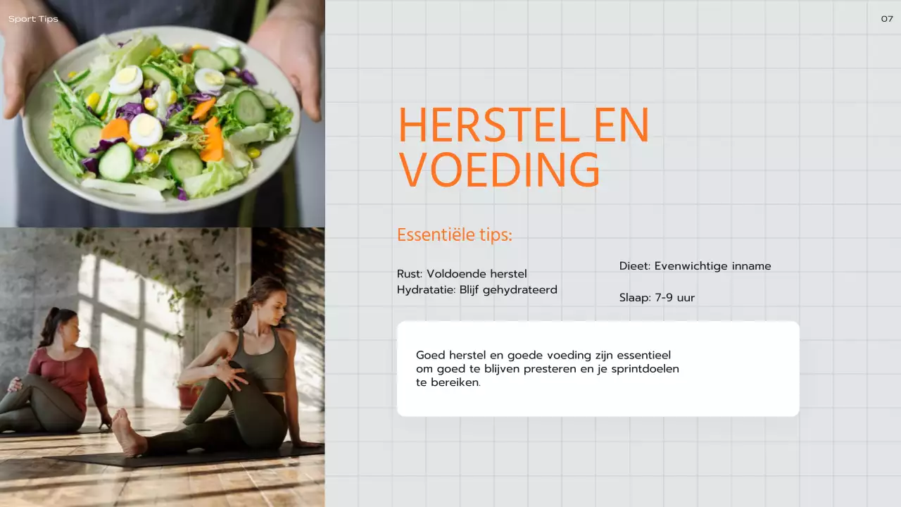 Oranje en gele moderne coach reclame hardlooptips