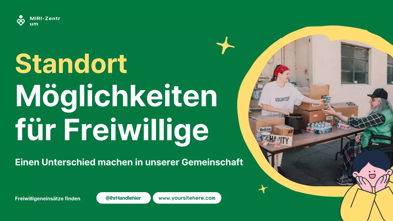 Grüner und gelber Leitfaden für modernen Gemeindedienst