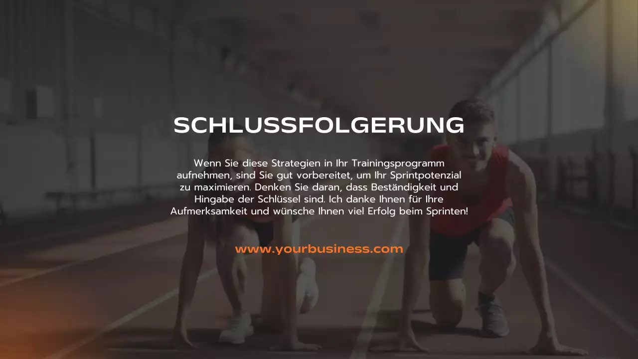 Orange-gelbe moderne Coach-Anzeige Lauftipps