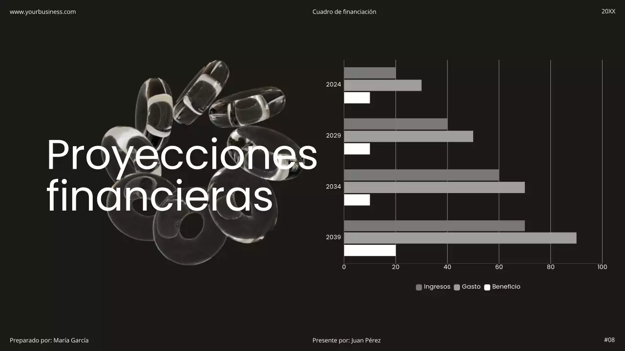 Blanco y negro Minimal Simple Moderno Holográfico Startup Producto Flexible Pitch Deck