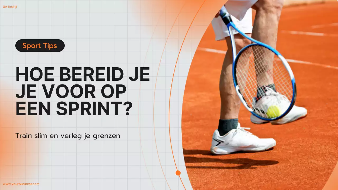 Oranje en gele moderne coach reclame hardlooptips