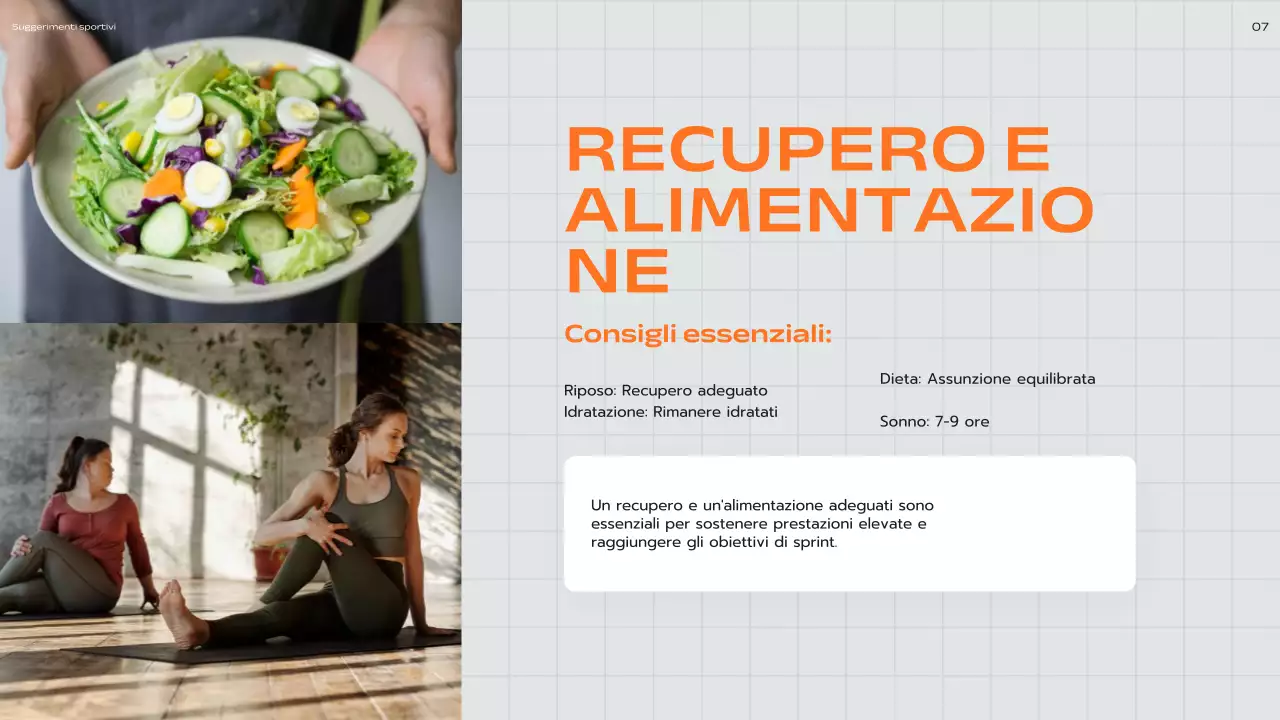 Coach moderno arancione e giallo Pubblicità Consigli per la corsa