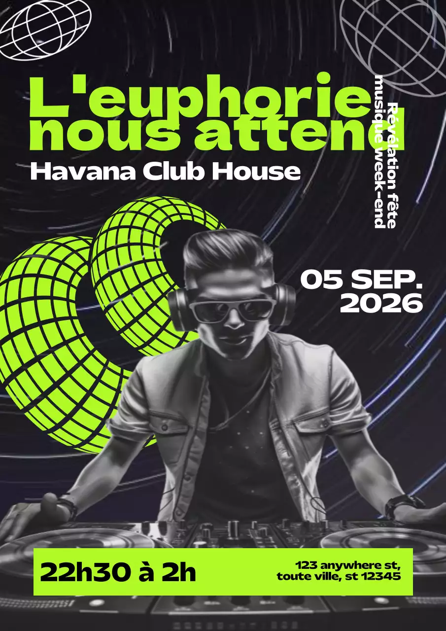 Affiche officielle de promotion de l'événement pour les promoteurs de festivals