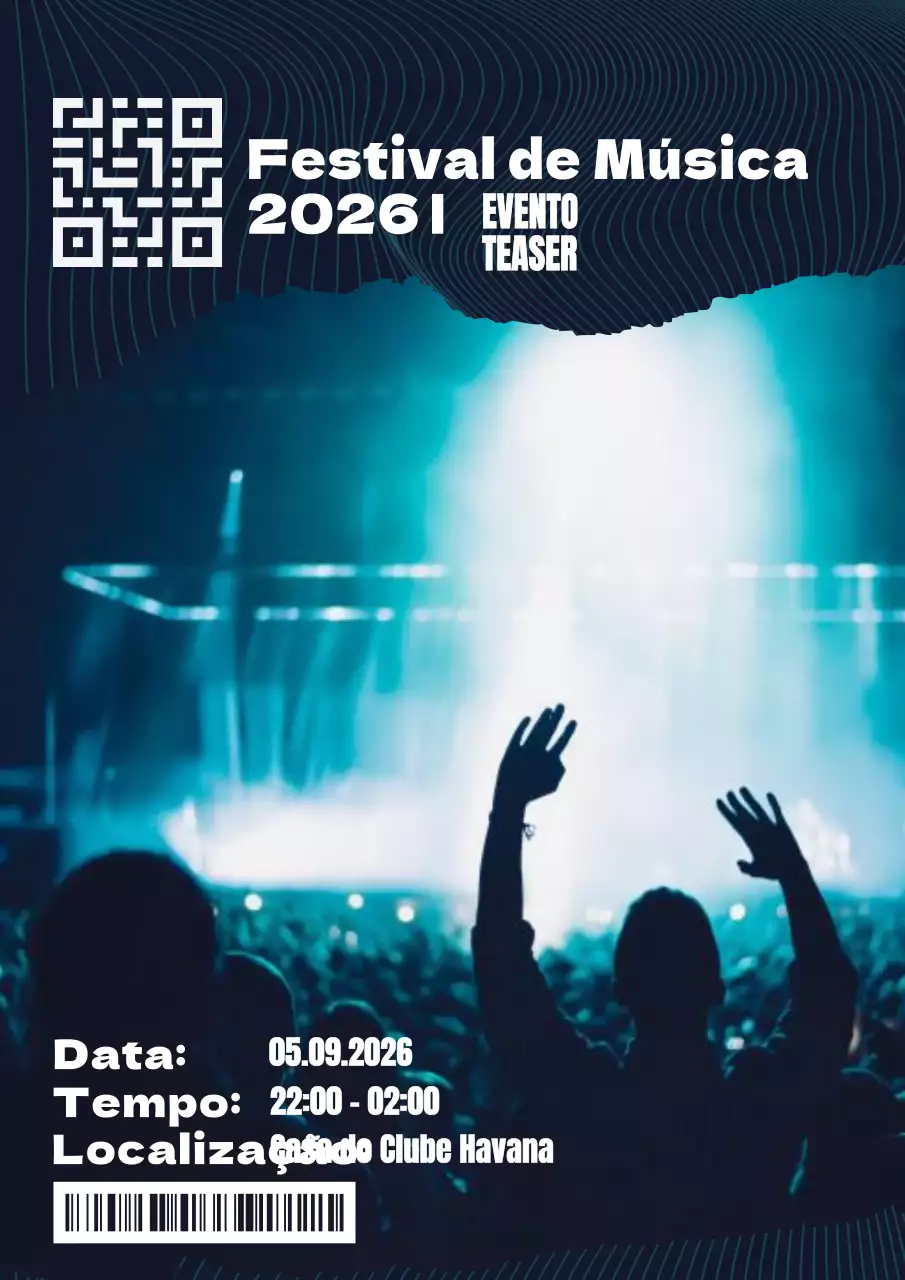 Preto Amarelo Cyberpunk Rave Evento Promoção Anúncio