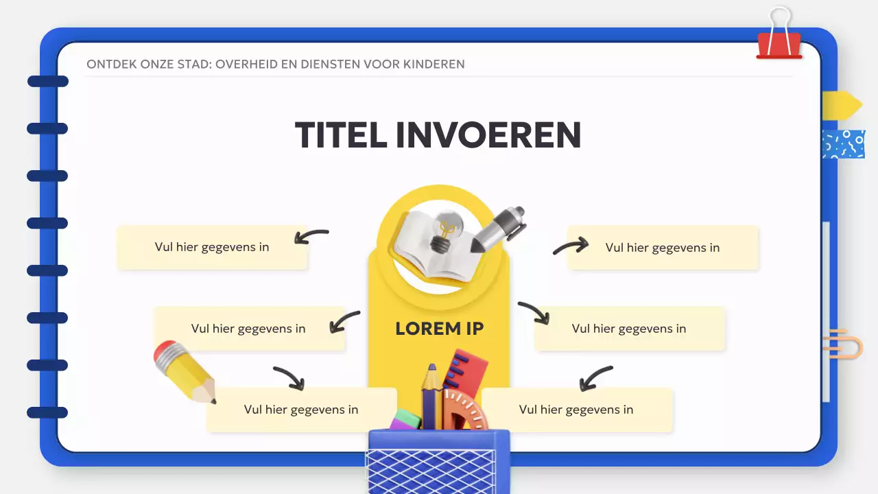 Wit Blauw Basis Klassiek Studiemateriaal voor Maatschappijleer