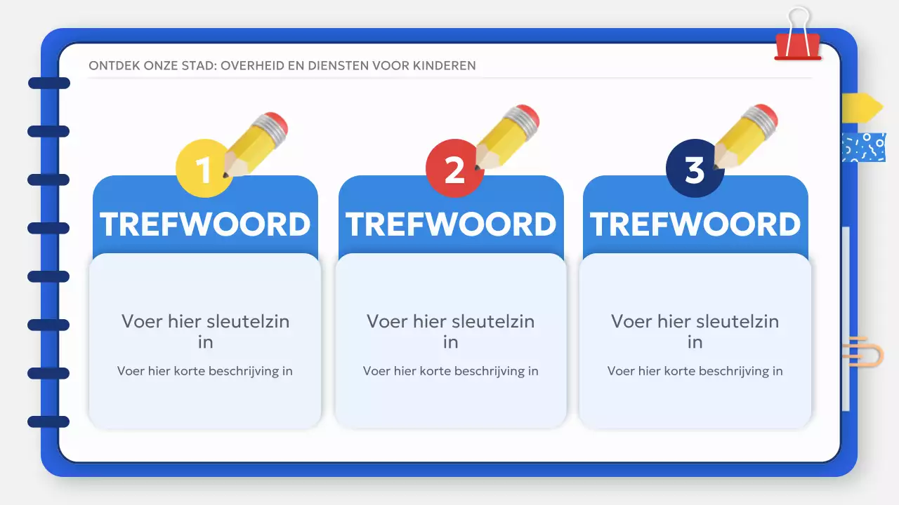 Wit Blauw Basis Klassiek Studiemateriaal voor Maatschappijleer