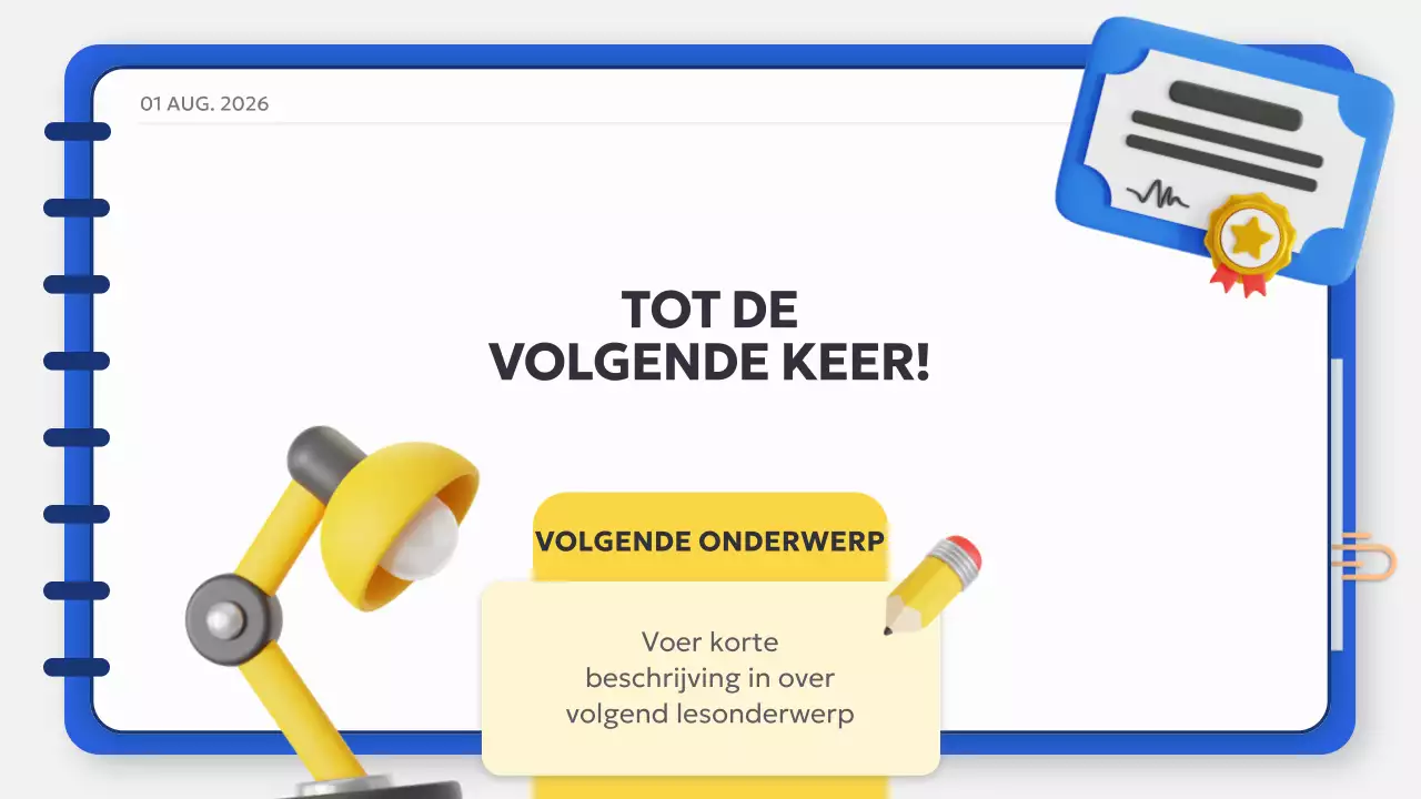 Wit Blauw Basis Klassiek Studiemateriaal voor Maatschappijleer