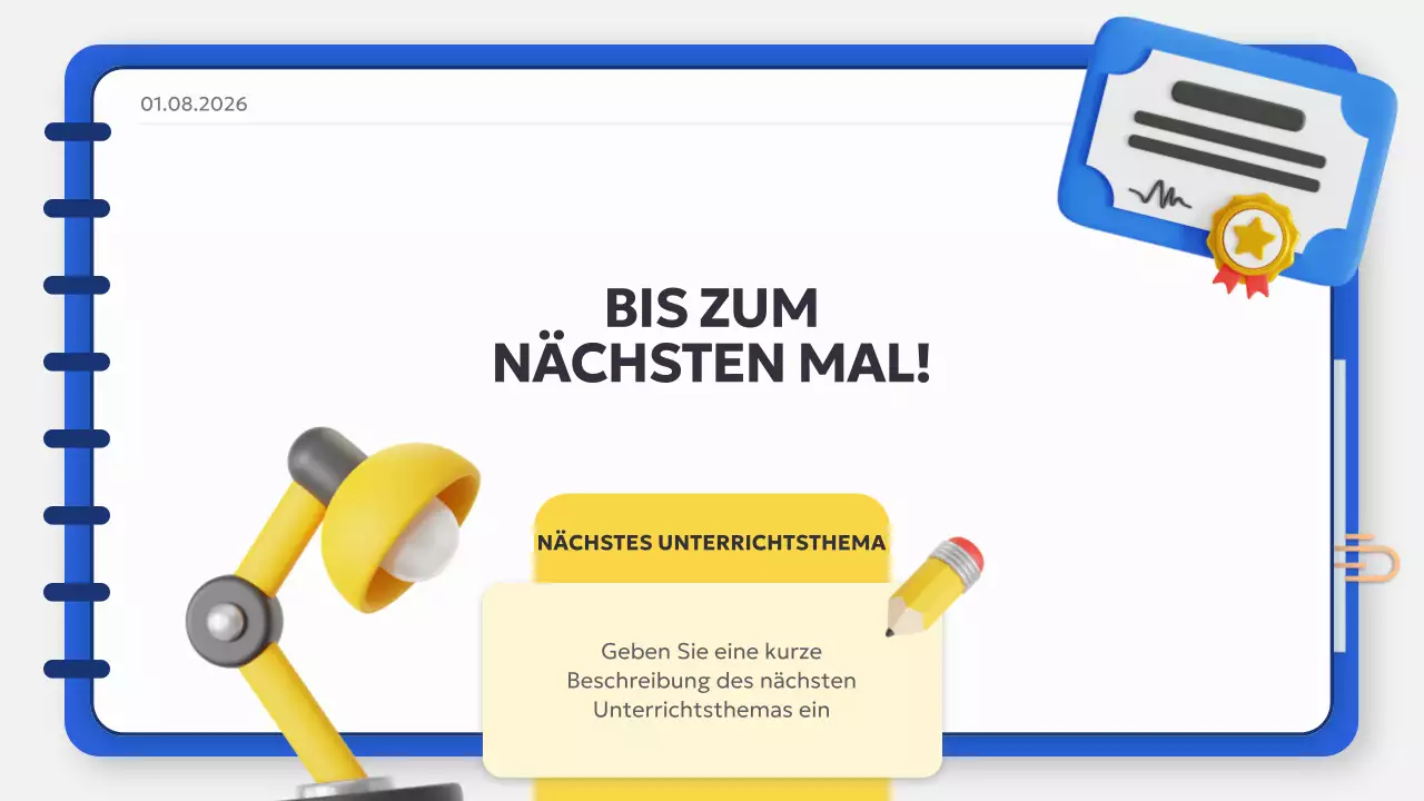 Weiß Blau Basic Classic Sozialkundeunterricht Studienmaterial