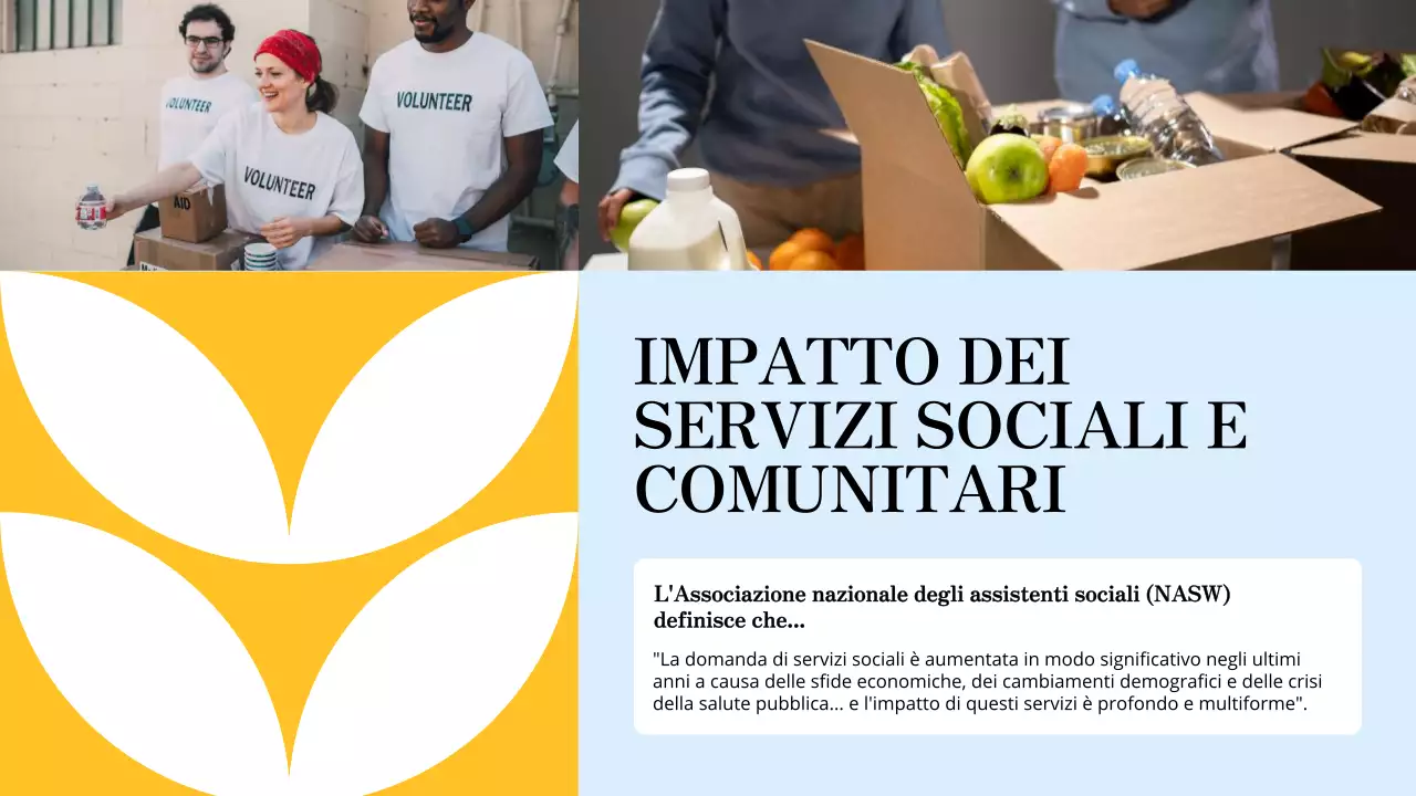 Materiali di studio moderni blu e arancioni Opportunità di volontariato locale