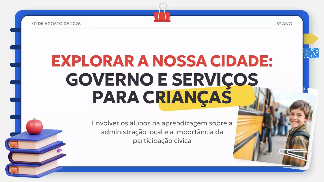 Branco Azul Básico Clássico Aula de Estudos Sociais Material de estudo