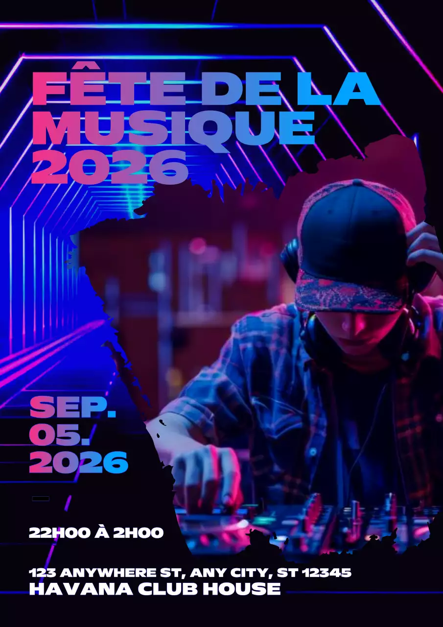 Promotion du Black Neon Music Festival