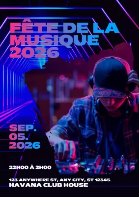 Promotion du Black Neon Music Festival