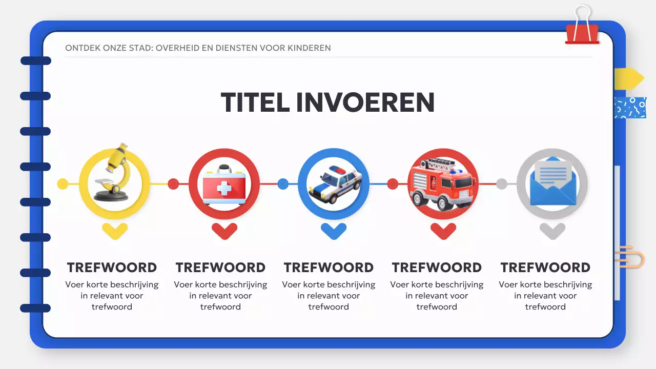 Wit Blauw Basis Klassiek Studiemateriaal voor Maatschappijleer