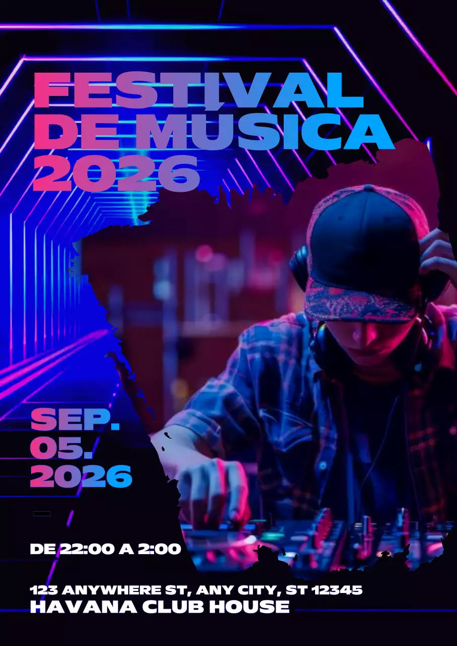 Promoción del Black Neon Music Festival