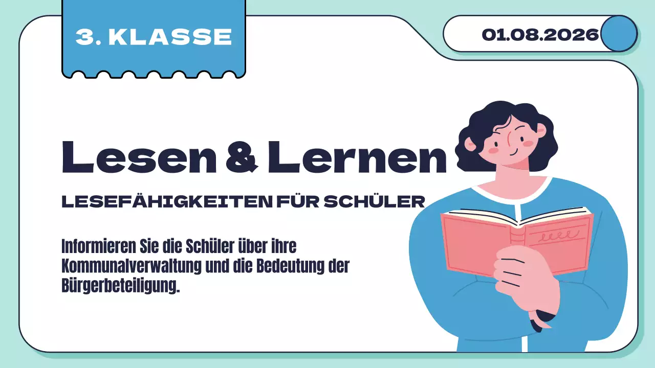 White Mint Minimal Geometric Reading Skills for Students Einführung