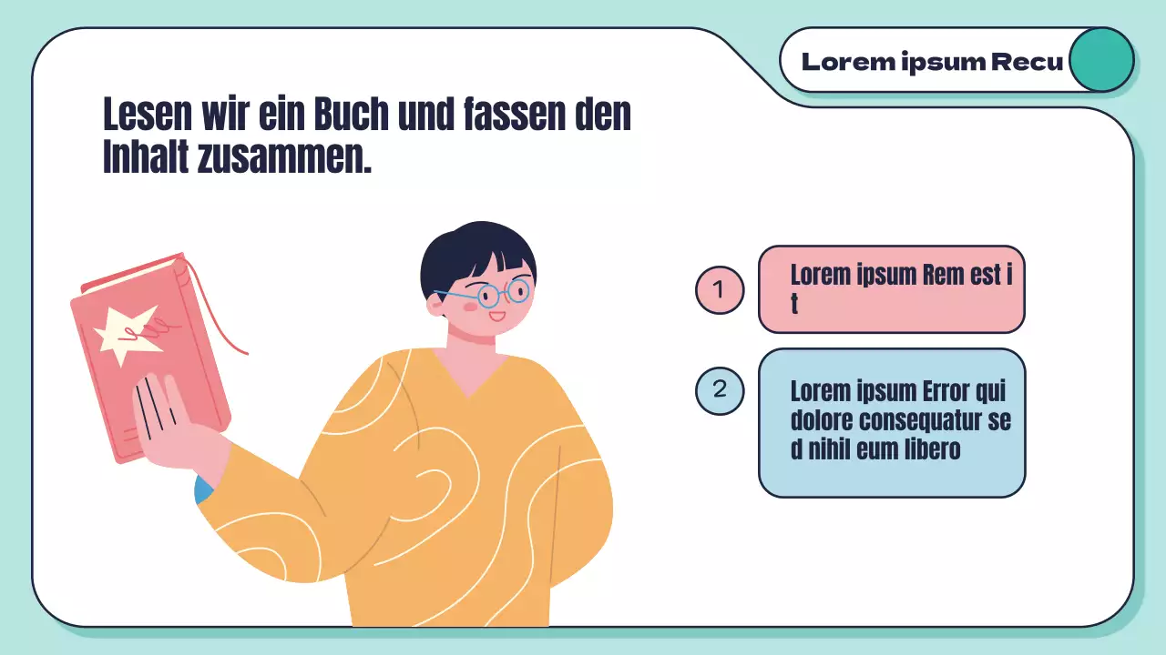 White Mint Minimal Geometric Reading Skills for Students Einführung