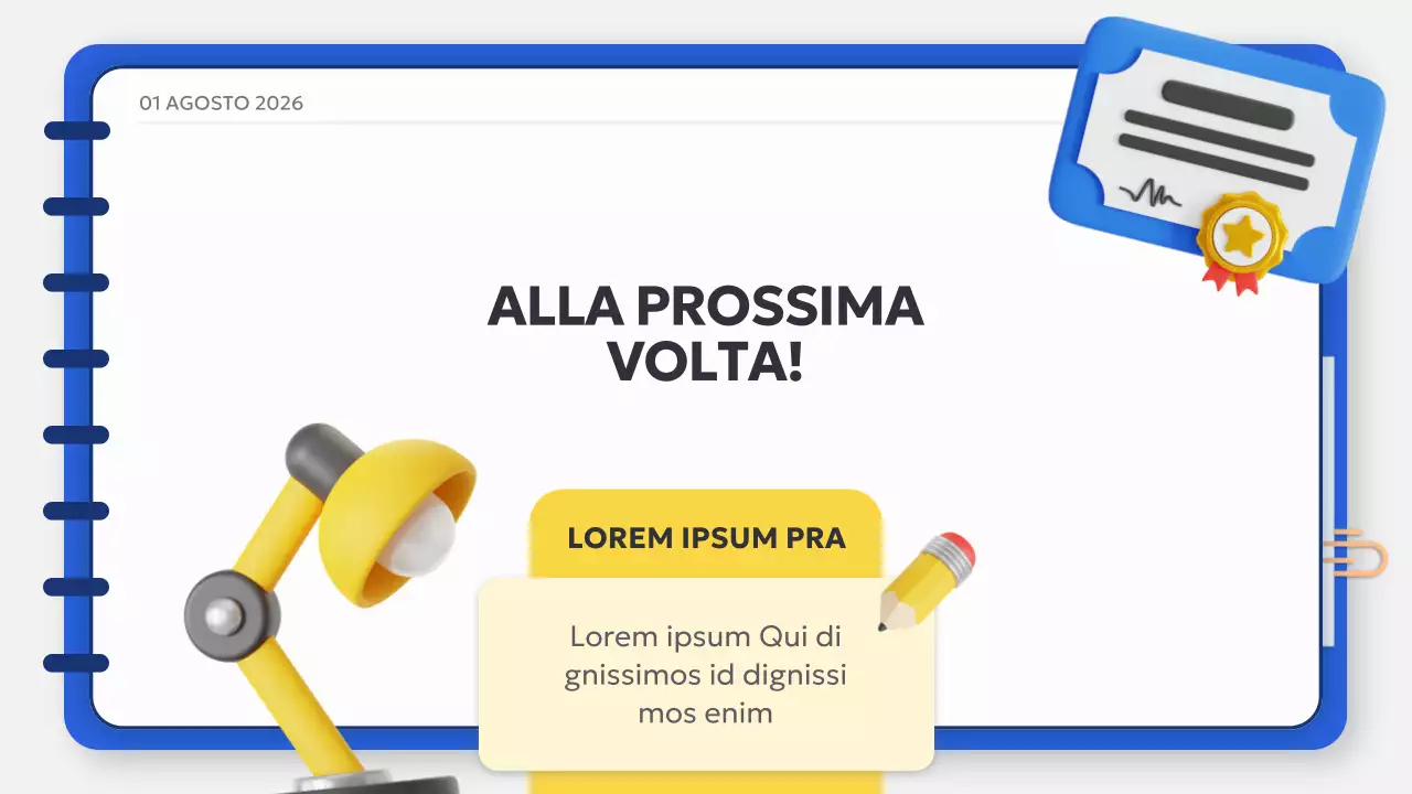 Bianco Blu Basic Classico Materiale di studio per la classe di studi sociali