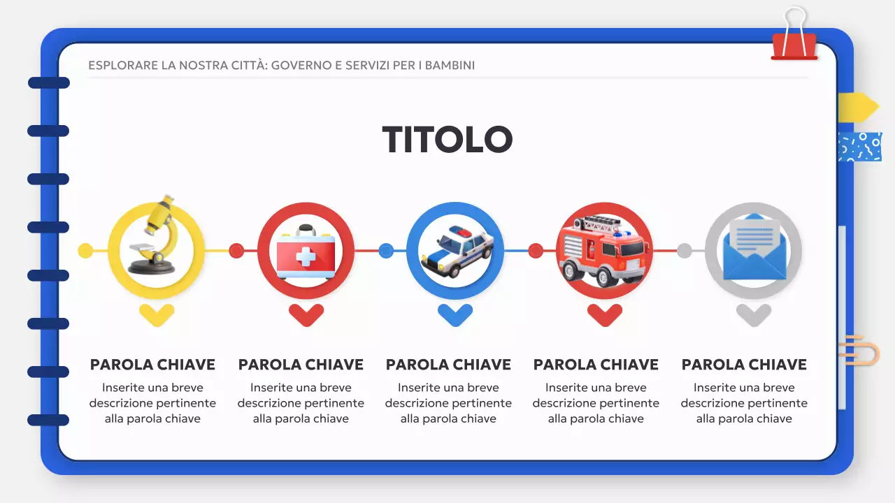 Bianco Blu Basic Classico Materiale di studio per la classe di studi sociali