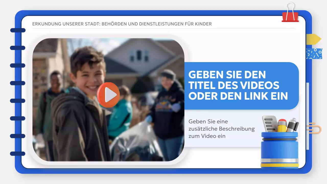 Weiß Blau Basic Classic Sozialkundeunterricht Studienmaterial