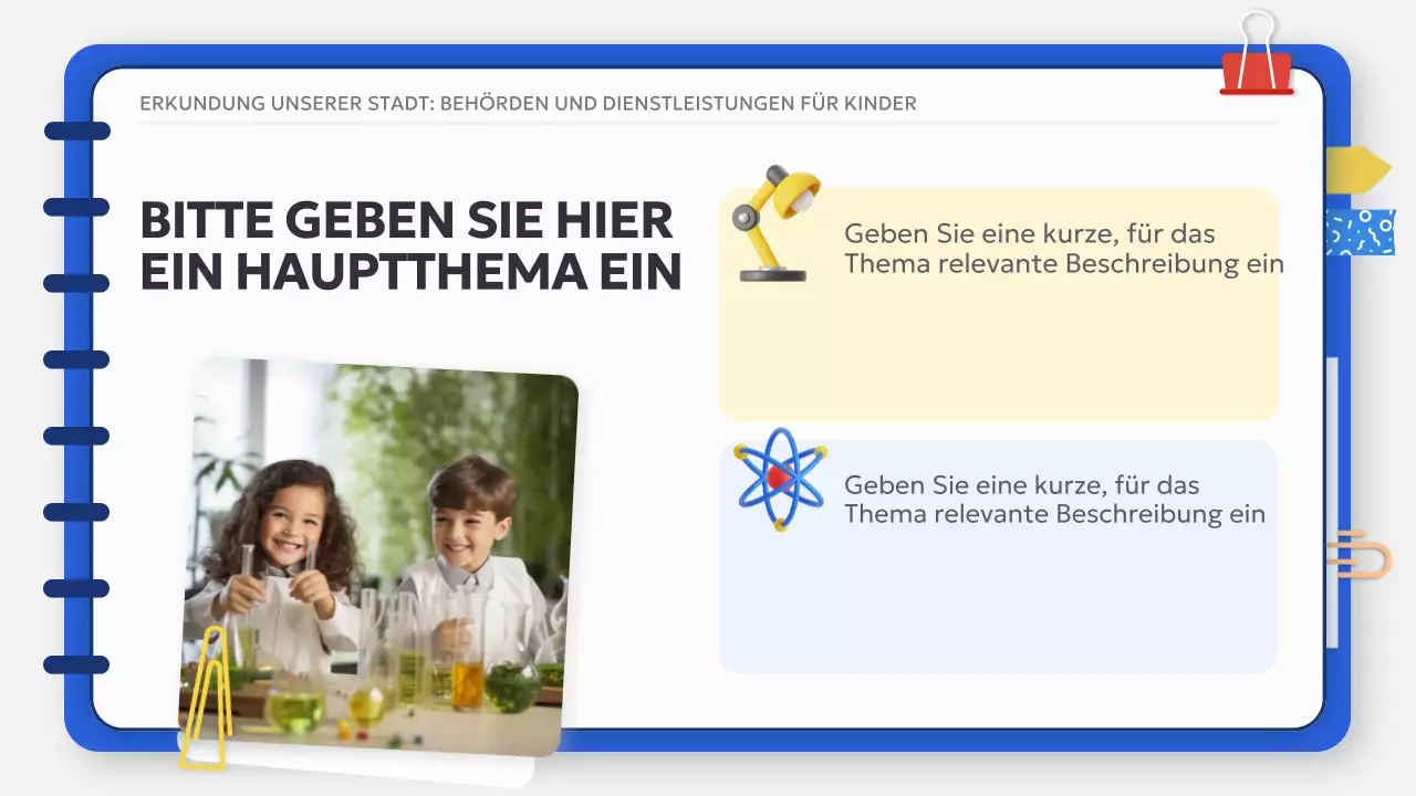 Weiß Blau Basic Classic Sozialkundeunterricht Studienmaterial