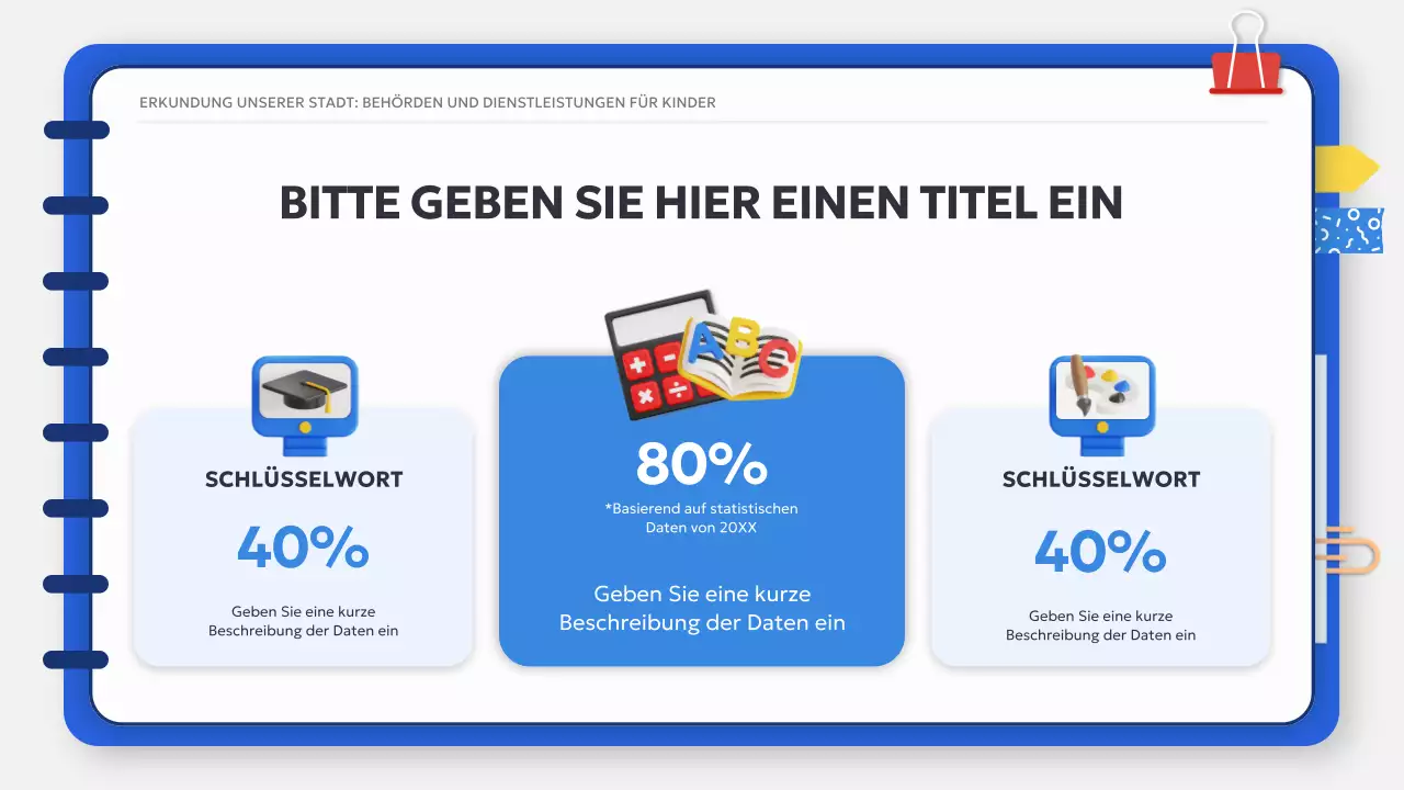 Weiß Blau Basic Classic Sozialkundeunterricht Studienmaterial