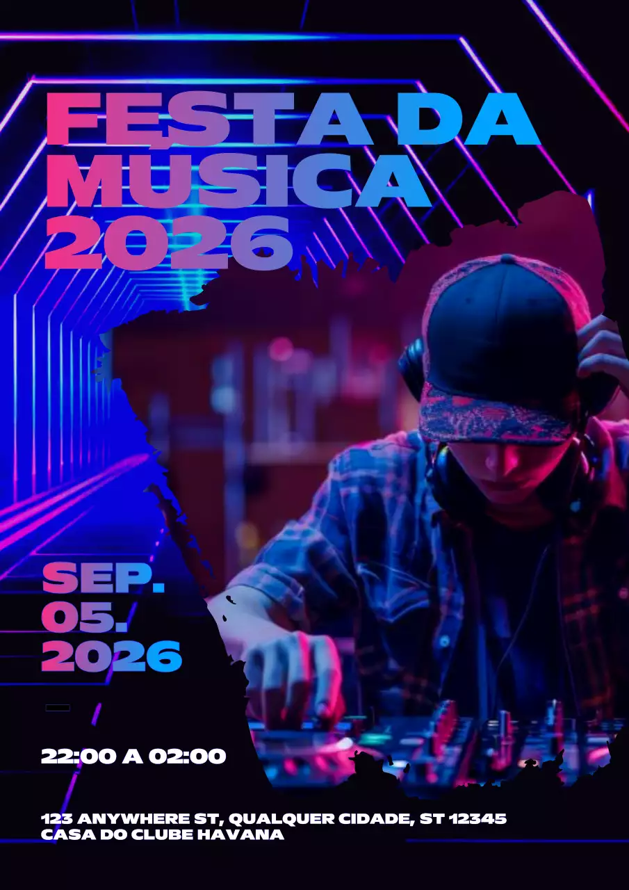 Promoção do Black Neon Music Festival