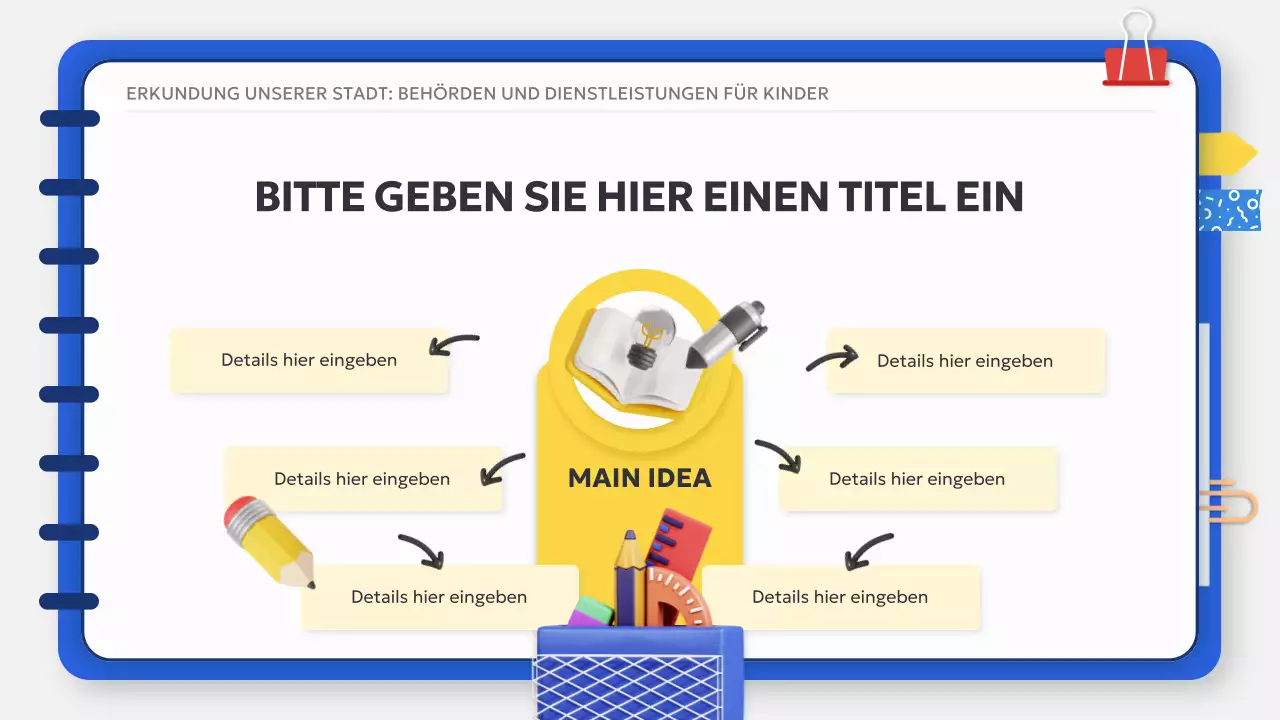 Weiß Blau Basic Classic Sozialkundeunterricht Studienmaterial