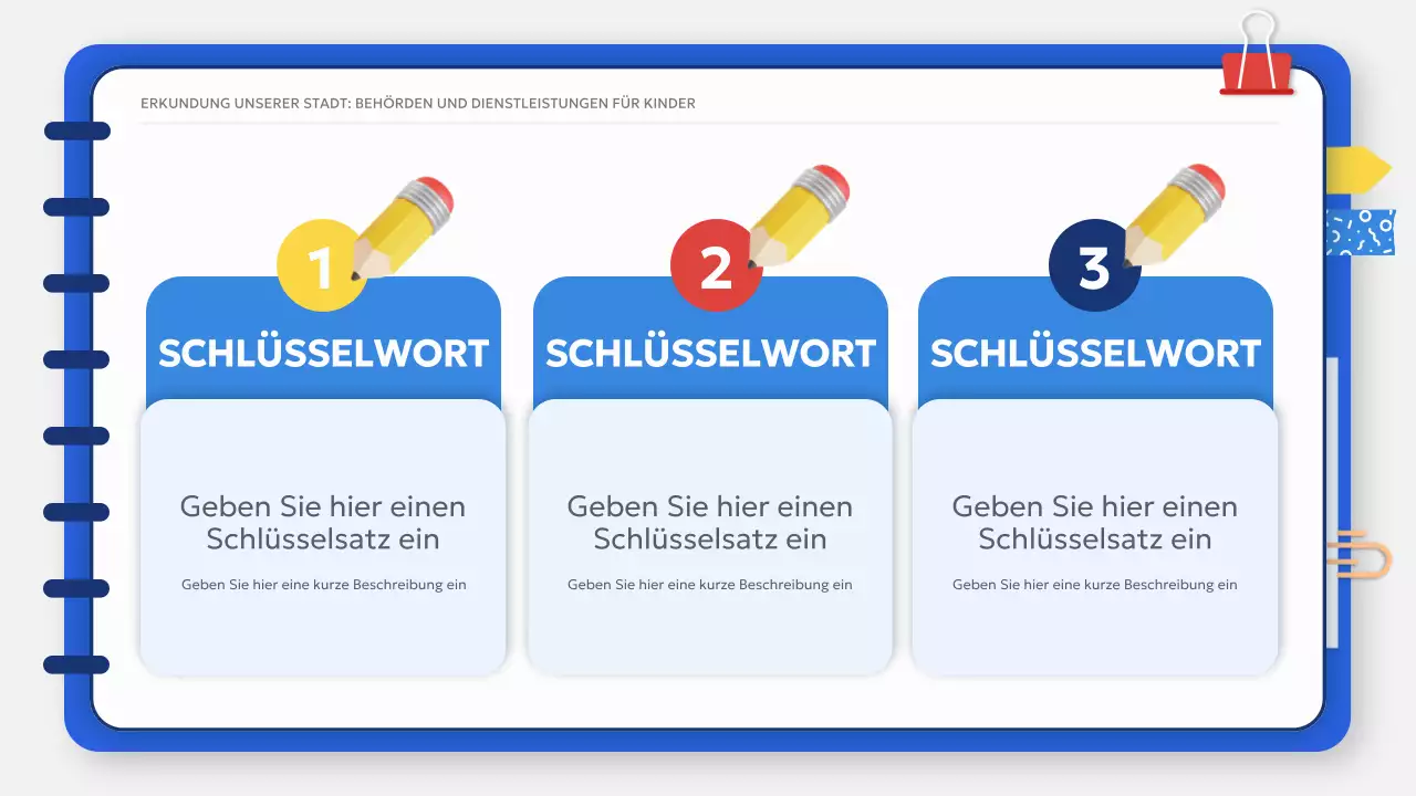 Weiß Blau Basic Classic Sozialkundeunterricht Studienmaterial