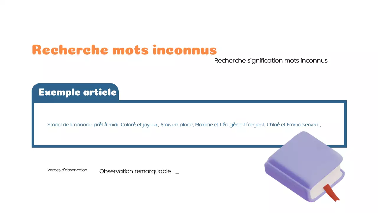 Matériel de classe moderne "lire et apprendre" orange bleu