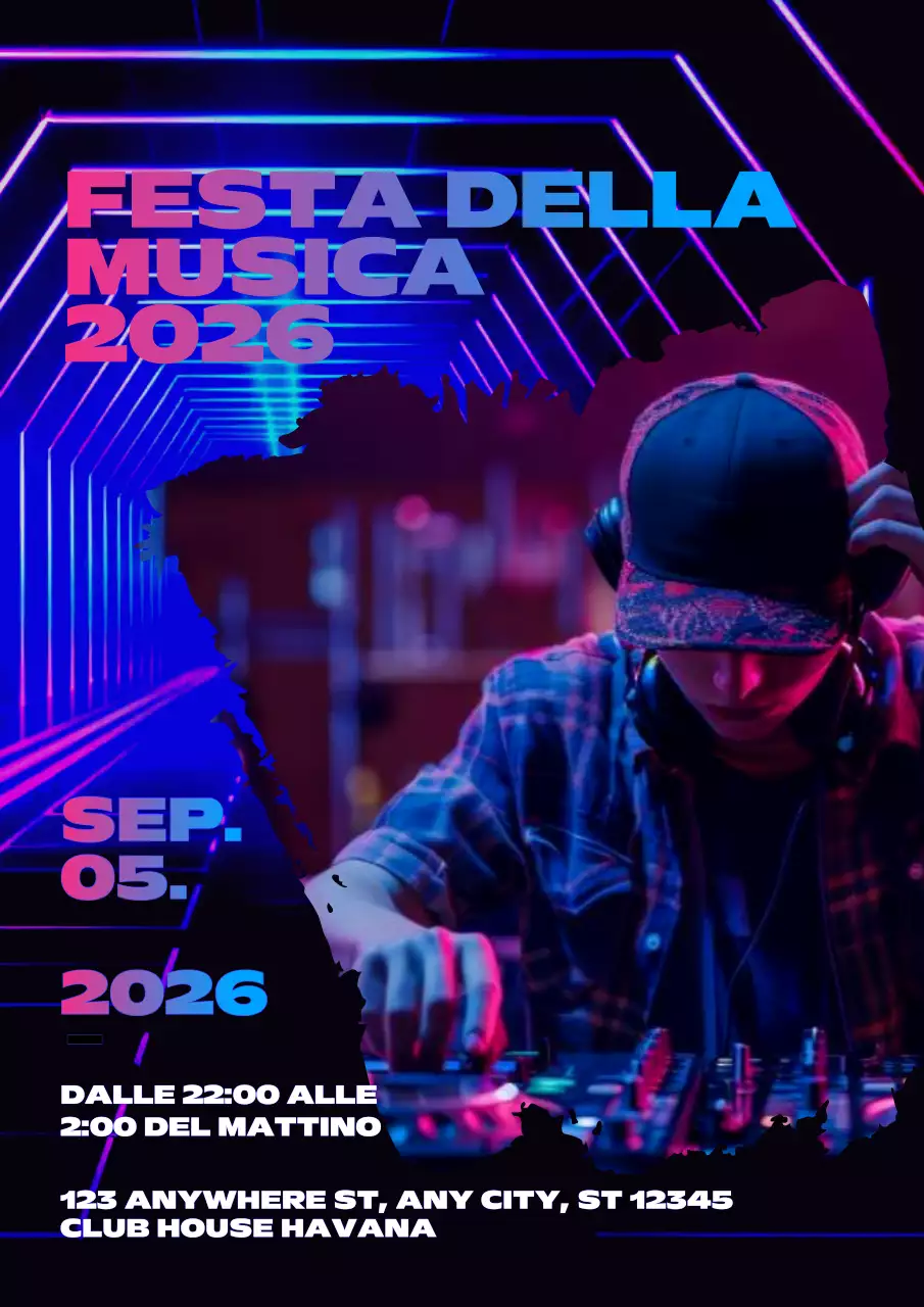 Promozione del Black Neon Music Festival