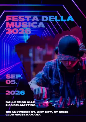 Promozione del Black Neon Music Festival