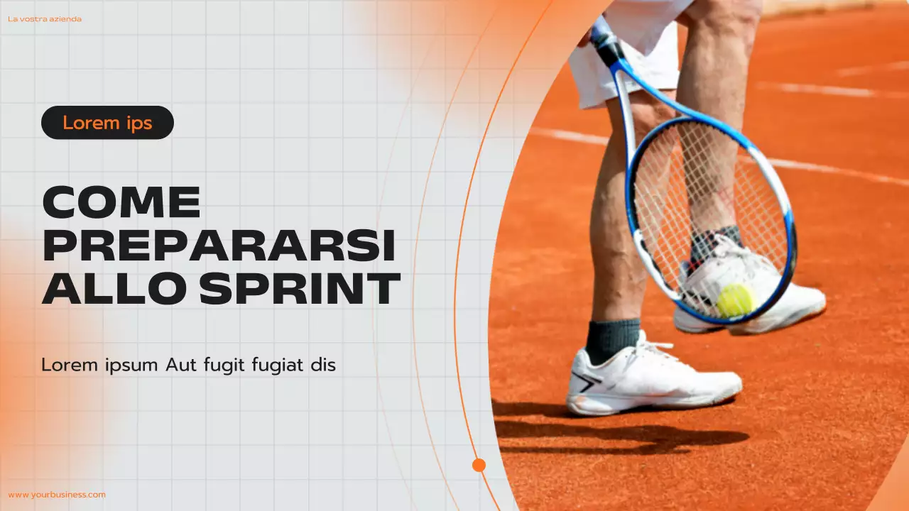 Coach moderno arancione e giallo Pubblicità Consigli per la corsa