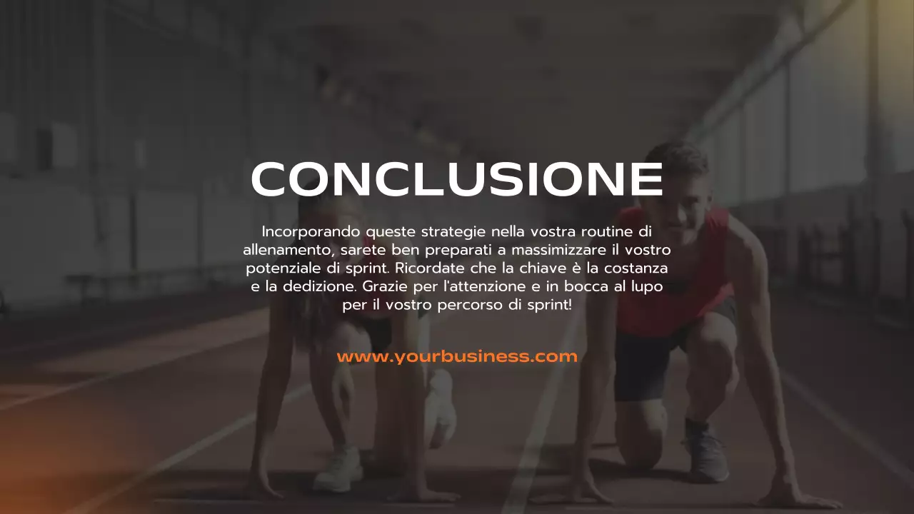 Coach moderno arancione e giallo Pubblicità Consigli per la corsa