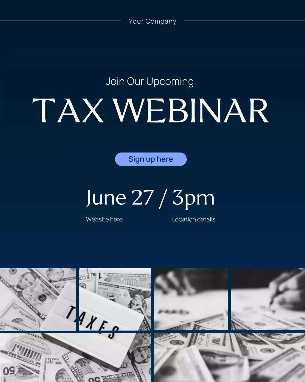 Geometric Professional Tax Webinar Instagram Post