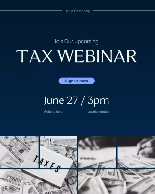Geometric Professional Tax Webinar Instagram Post